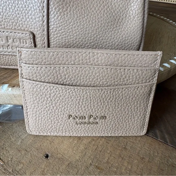 Pom Pom London Original Crossbody Bag Purse Stone Beige NEW - Picture 16 of 16